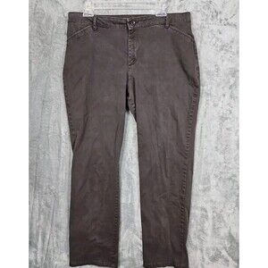 Lee Womens Sz 14 Relaxed Fit Straight Leg Gray Pants casual mid rise